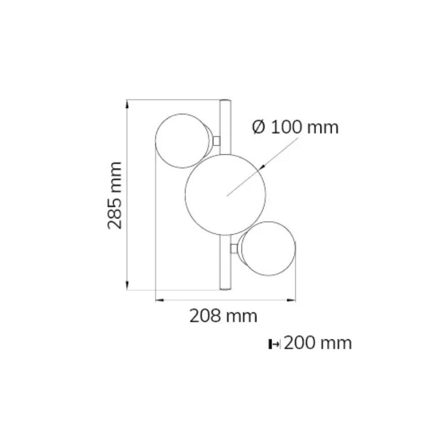 Wofi 4014.03.24.9000 - LED Nástěnné svítidlo VILLA 3xG9/3W/230V černá/lesklý chrom
