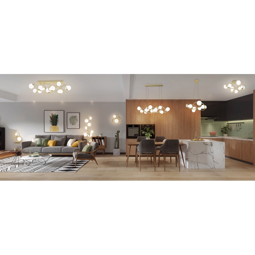 Wofi 4014-201 - LED Nástěnné svítidlo NANCY 2xG9/3,5W/230V zlatá/bílá
