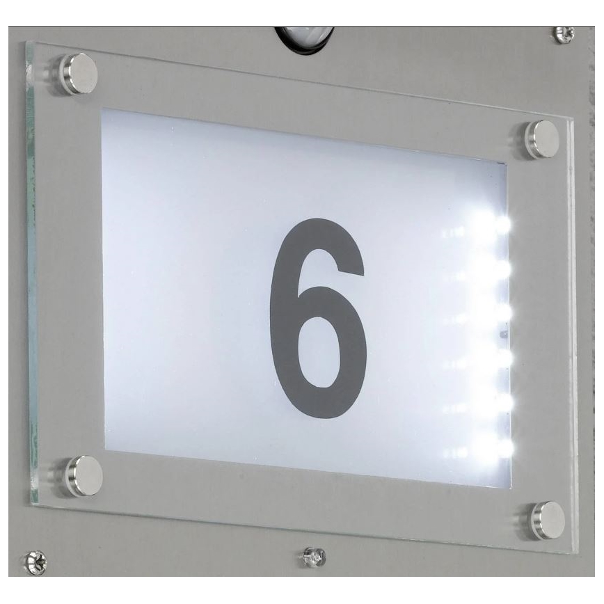 Wofi 4046.02.97.7000 - LED Domovní číslo se senzorem MARVEL 1xE27/13W/230V + LED/1,7W IP44