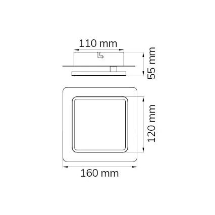 Wofi 4785.01.10.9000 - LED Nástěnné svítidlo SUTTER LED/4,5W/230V 3000K černá