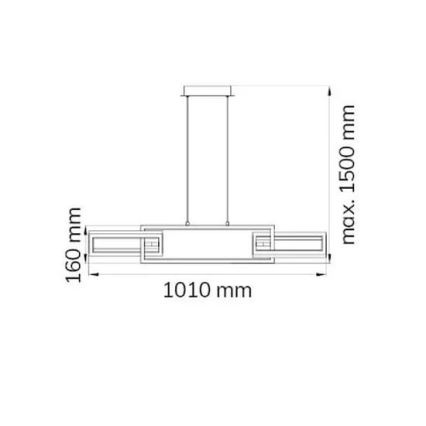 Wofi 6133.03.64.9000 - LED Stmívatelný lustr na lanku MURIEL LED/26W/230V