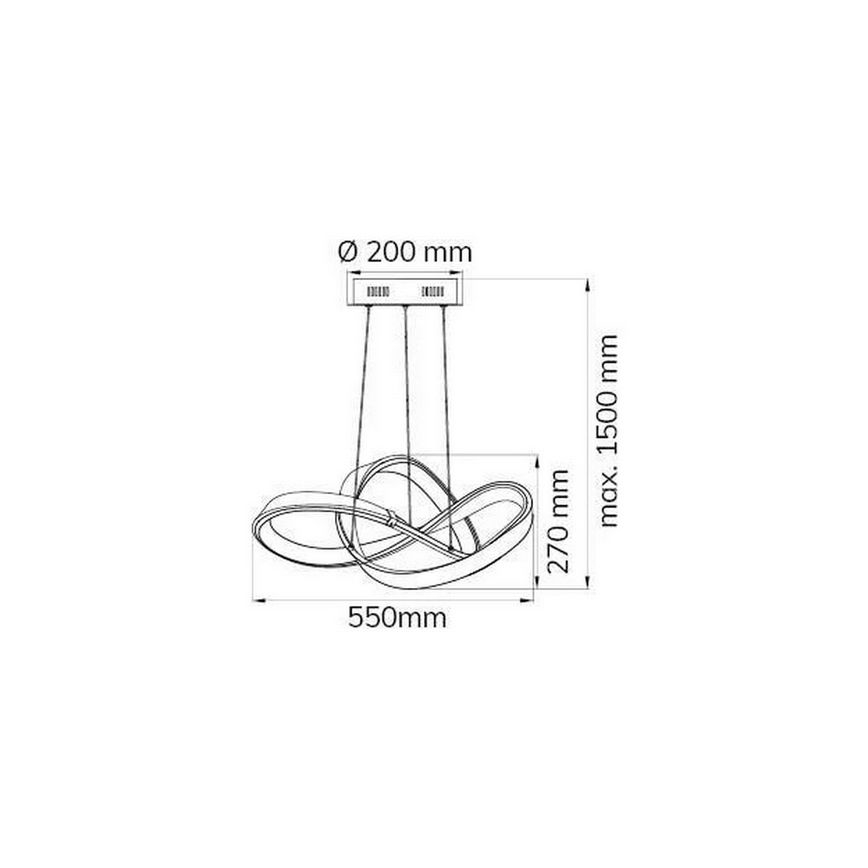 Wofi 6134.01.88.9000 - LED Stmívatelný lustr na lanku INDIGO LED/44W/230V
