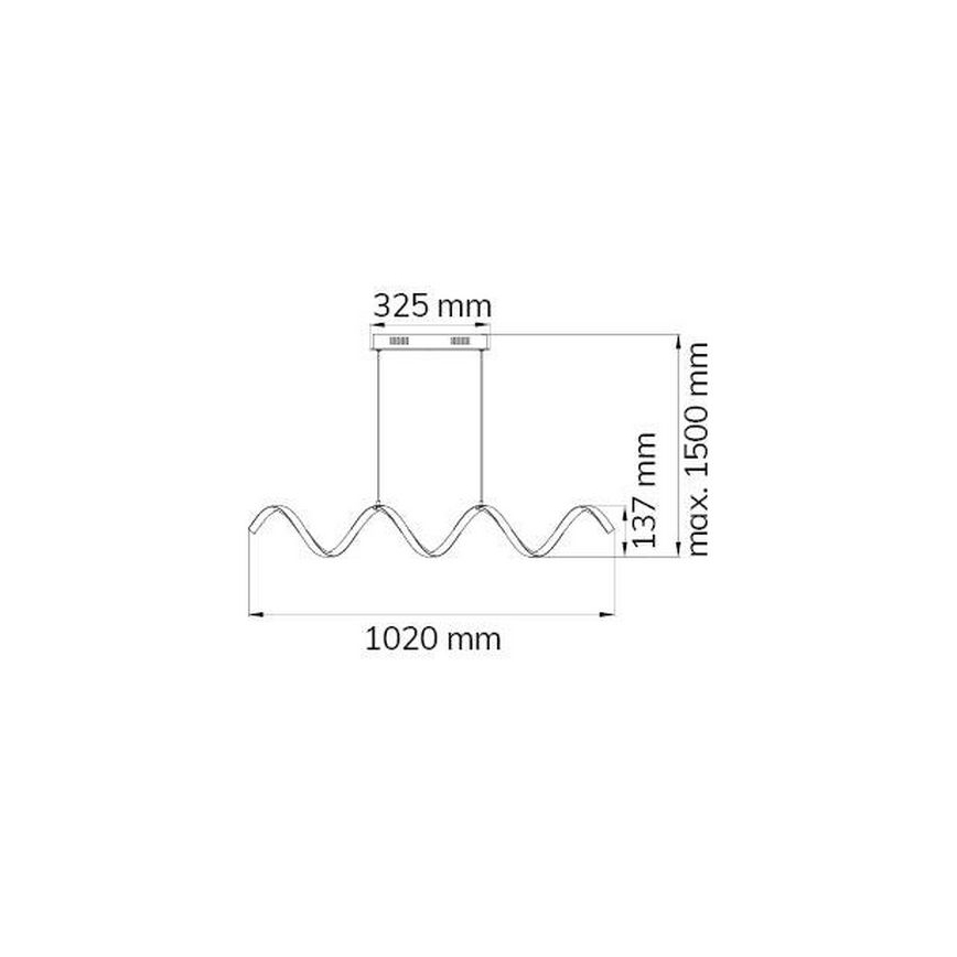 Wofi 6398.01.15.7000 - LED Stmívatelný lustr na lanku RUSSELL LED/32W/230V
