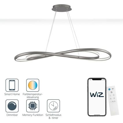 Wofi 6480.02.64.8000 - LED Stmívatelný lustr na lanku COLLIN LED/27W/230V 2700-6000K Wi-Fi + dálkové ovládání