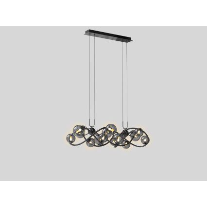 Wofi 7014-1405 - LED Lustr na lanku NANCY 14xG9/3,5W/230V černá/lesklý chrom