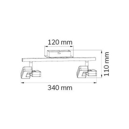 Wofi 7026.02.64.5000 - LED Bodové svítidlo ZARA 2xLED/5,2W/230V