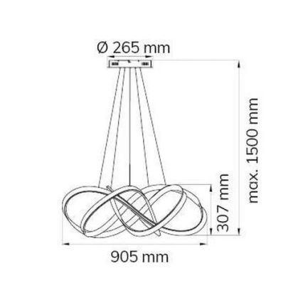 Wofi 7097.01.63.7000 - LED Stmívatelný lustr na lanku INDIGO LED/138W/230V