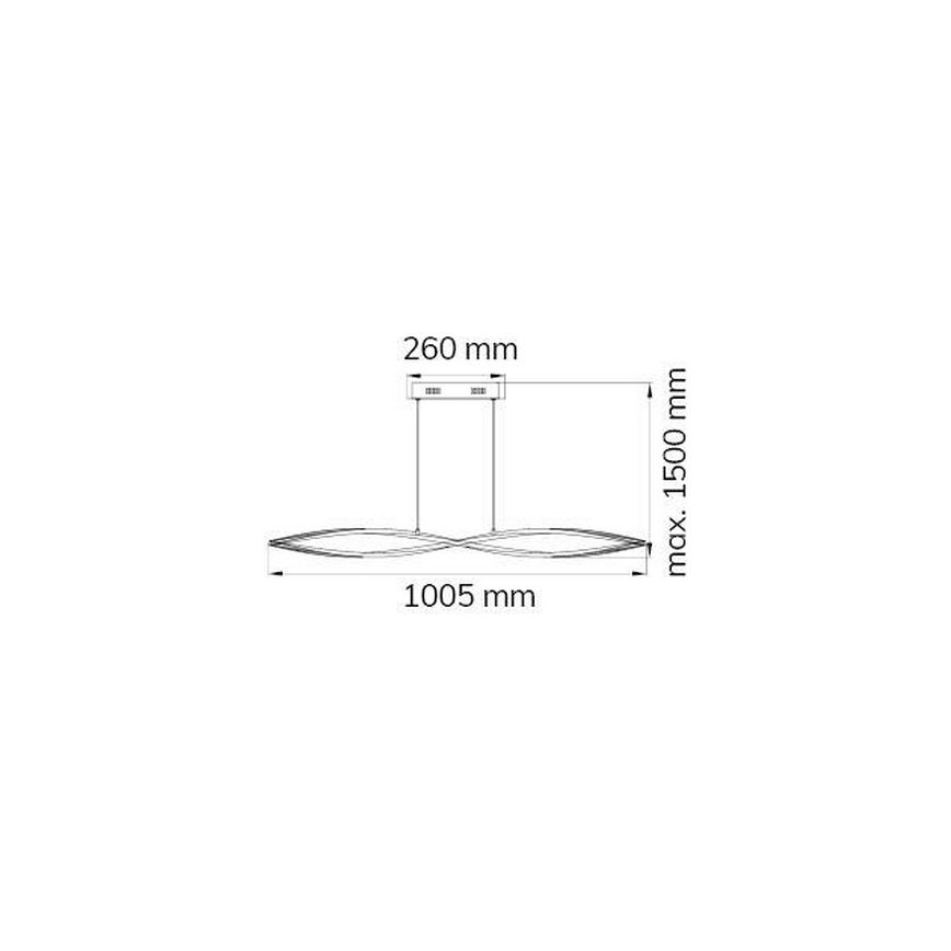 Wofi 7152.02.01.6000 - LED Stmívatelný lustr na lanku IDANA 2xLED/13,5W/230V