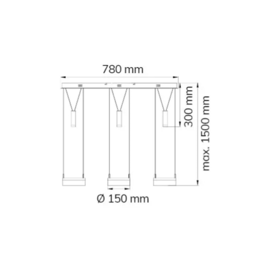 Wofi 7263.06.54.6000 - LED Stmívatelný lustr na lanku JETTE 3xLED/7,5W/230V + 3xLED/1W