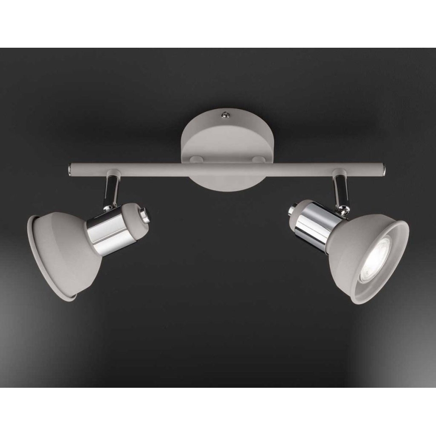 Wofi 784102509000 - Bodové svítidlo ISABEL 2xGU10/28W/230V šedá