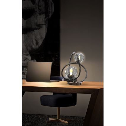 Wofi 8014-205 - LED Stolní lampa NANCY 2xG9/3,5W/230V černá/lesklý chrom