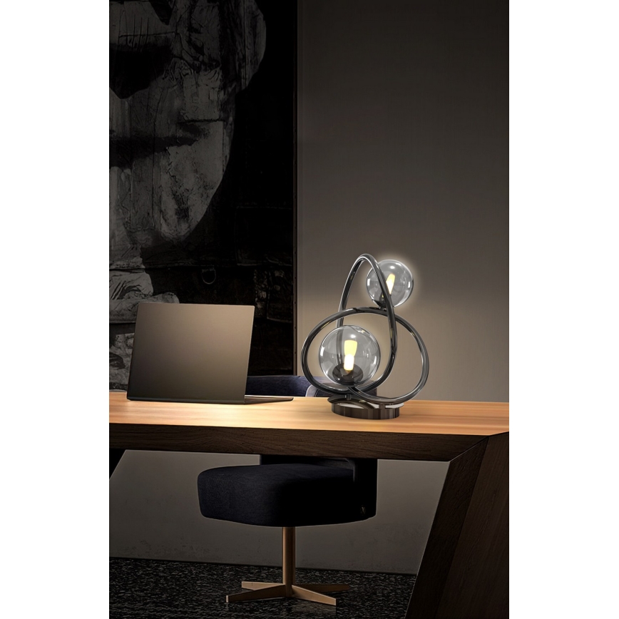 Wofi 8014-205 - LED Stolní lampa NANCY 2xG9/3,5W/230V černá/lesklý chrom