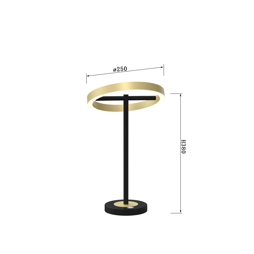 Wofi 8016-104 - LED Dotyková stmívatelná stolní lampa BREST LED/10,5W/230V černá/zlatá