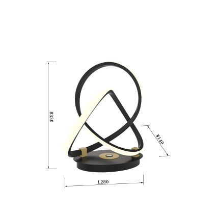 Wofi 8134-104 - LED Dotyková stmívatelná stolní lampa INDIGO LED/10,5W/230V černá/zlatá