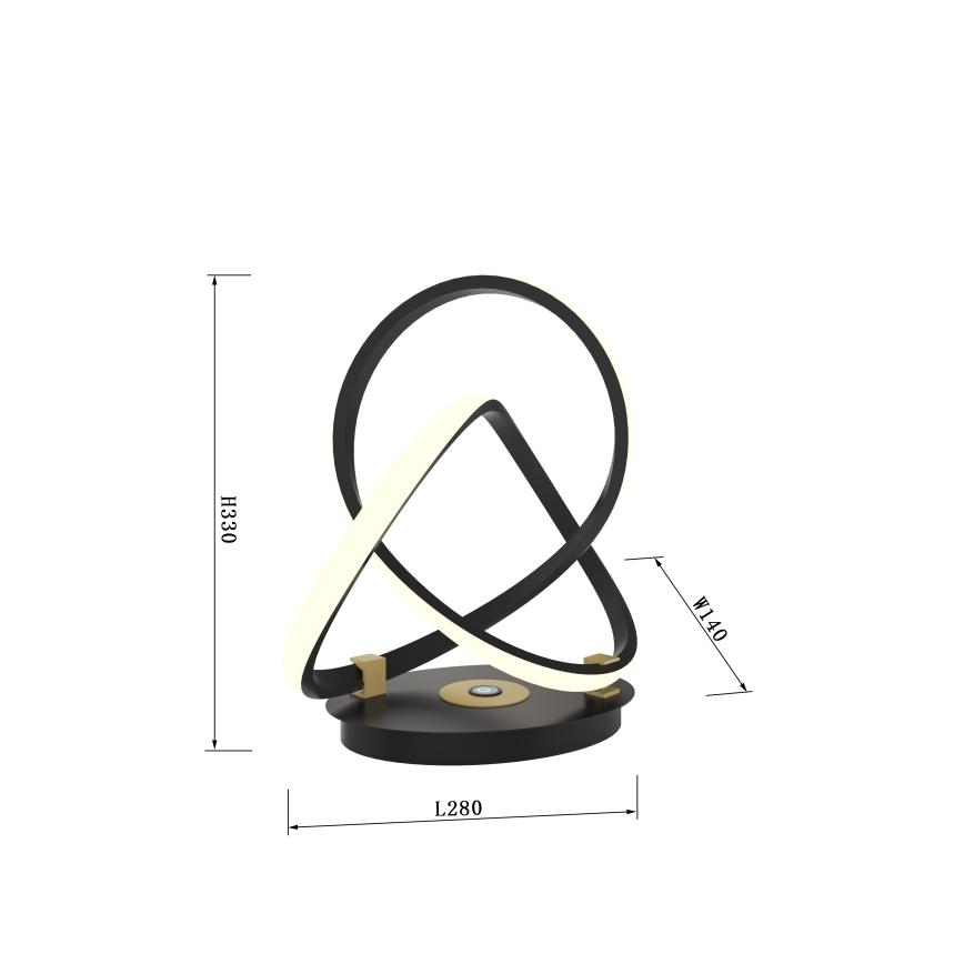 Wofi 8134-104 - LED Dotyková stmívatelná stolní lampa INDIGO LED/10,5W/230V černá/zlatá