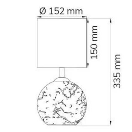 Wofi 8149.02.13.6012 - Stolní lampa CARMEN 1xE14/40W/230V + 1xG9/10W zlatá