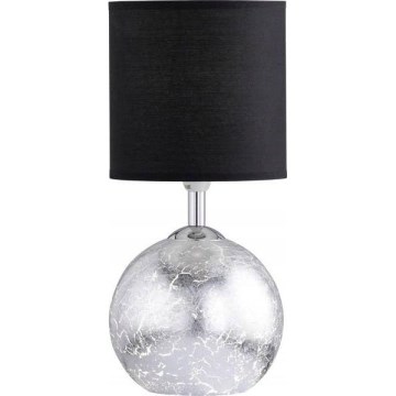 Wofi 8149.02.70.6010 - Stolní lampa CARMEN 1xE14/40W/230V černá/stříbrná