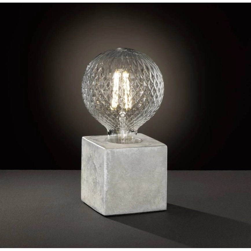 WOFI 8213.01.50.7000 - Stolní lampa BROAD 1xE27/10W/230V beton
