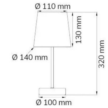 Wofi 8324.01.51.0000 - Stolní lampa CESENA 1xE14/42W/230V hnědá