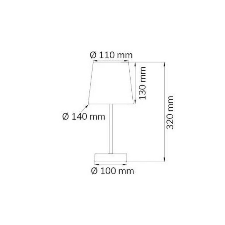 Wofi 8324.01.51.0000 - Stolní lampa CESENA 1xE14/42W/230V hnědá