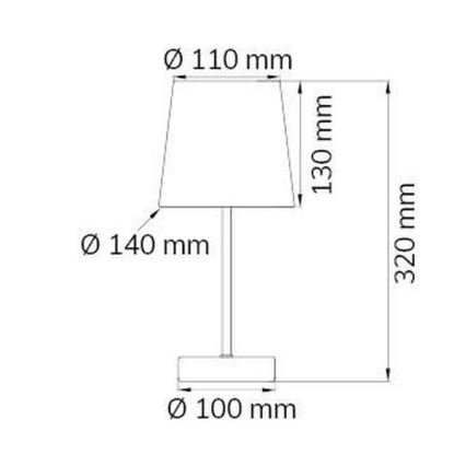 Wofi 832401060000 - Stolní lampa CESENA 1xE14/42W/230V bílá