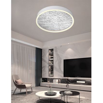 Wofi 9002-103L - LED Stmívatelné stropní svítidlo BORDEAUX LED/60W/230V stříbrná