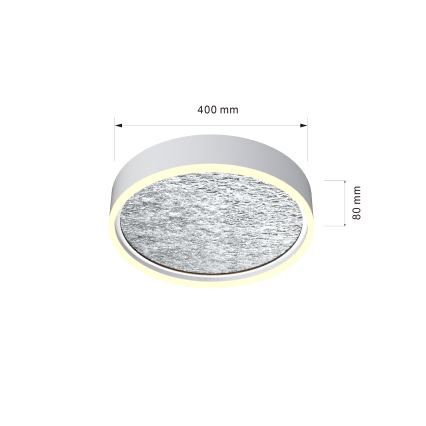 Wofi 9002-103M - LED Stmívatelné stropní svítidlo BORDEAUX LED/37W/230V stříbrná