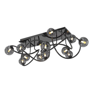 Wofi 9014-1205 - LED Přisazený lustr NANCY 12xG9/3,5W/230V černá/lesklý chrom