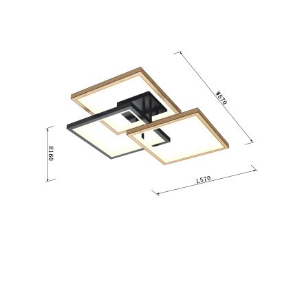 Wofi 9022-306S - LED Stmívatelné stropní svítidlo MATERA LED/40W/230V