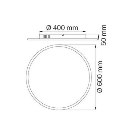 Wofi 9457.01.70.9600 - LED Stmívatelné stropní svítidlo LINOX LED/34W/230V 3000-6000K + dálkové ovládání