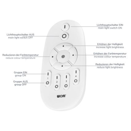 Wofi 9694.01.70.7120 - LED Stmívatelné stropní svítidlo MILO LED/52W/230V 2700-6000K + dálkové ovládání