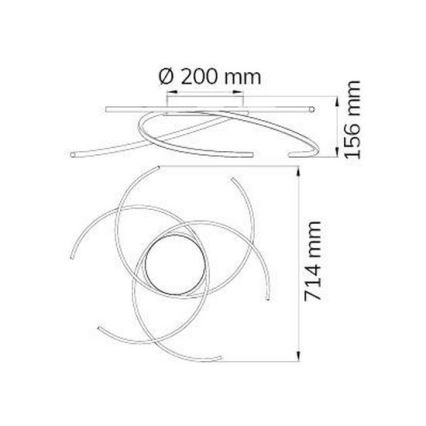 Wofi - LED Stropní svítidlo JULS LED/24W/230V