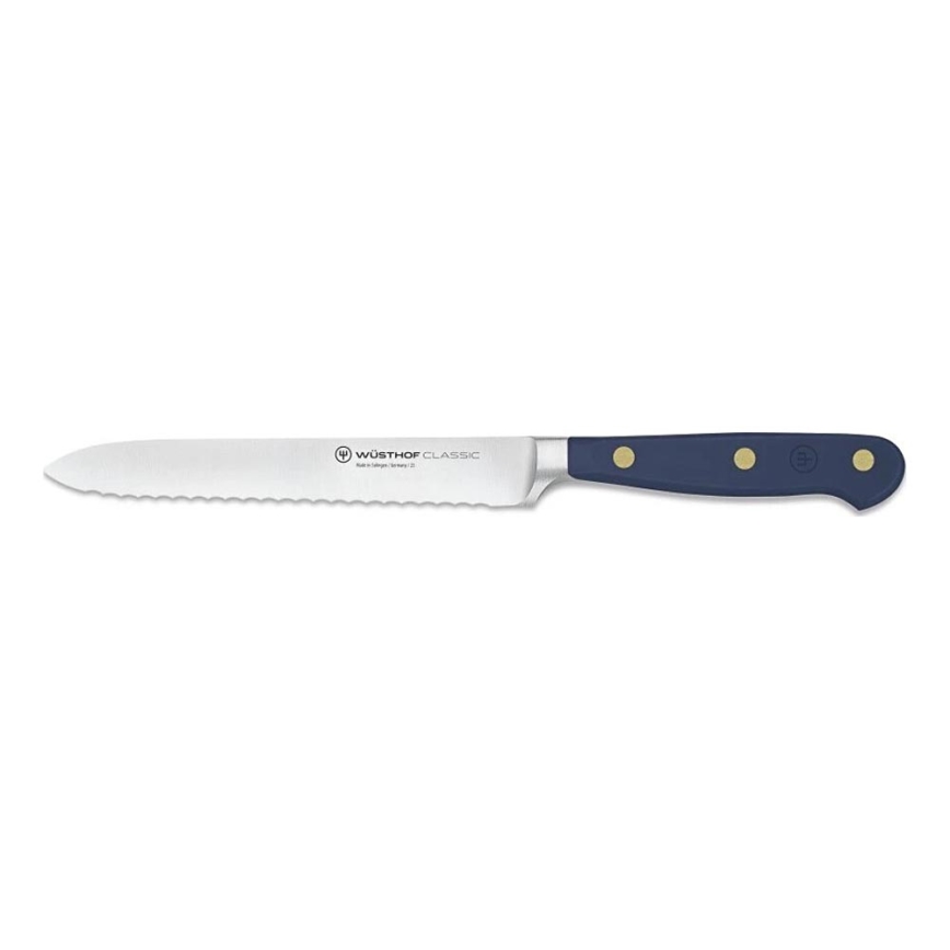 Wüsthof - Kuchyňský nůž nakrajovací CLASSIC COLOUR 14 cm modrá
