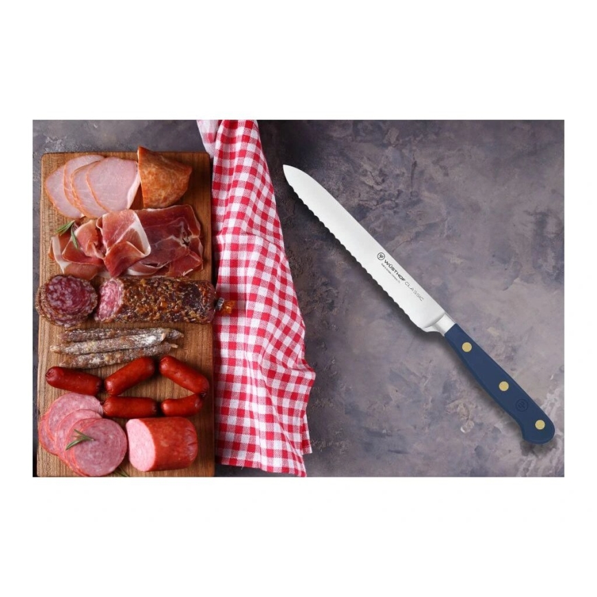 Wüsthof - Kuchyňský nůž nakrajovací CLASSIC COLOUR 14 cm modrá