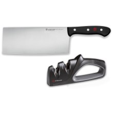 Wüsthof - Sada kuchyňský nůž čínský a brousek GOURMET