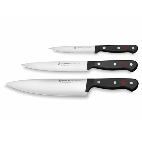 Wüsthof - Sada kuchyňských nožů GOURMET 3 ks černá