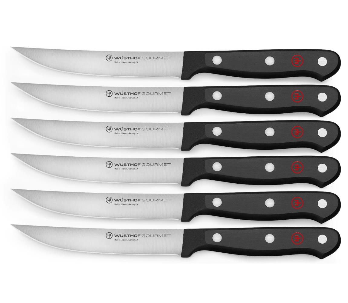 Wüsthof Wüsthof - Sada kuchyňských nožů na steak GOURMET 6 ks černá GG303
