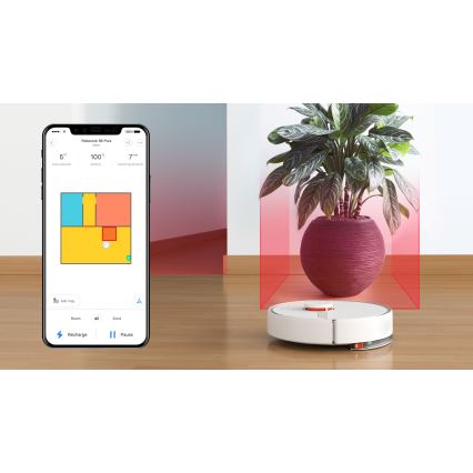 Xiaomi - Chytrý robotický vysavač ROBOROCK S6 Pure 58W Wi-Fi bílá