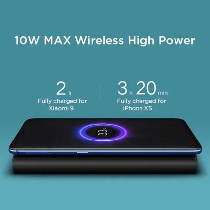 Xiaomi - Power Bank s bezdrátovým nabíjením 10000 mAh černá