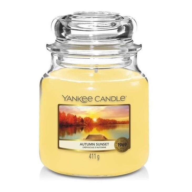 Yankee Candle - Vonná svíčka AUTUMN SUNSET střední 411g 65-75 hod.