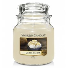 Yankee Candle - Vonná svíčka COCONUT RICE CREAM střední 411g 65-75 hod.
