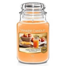 Yankee Candle - Vonná svíčka FARM FRESH PEACH velká 623g 110-150 hod.