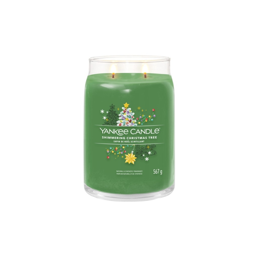 Yankee Candle - Vonná svíčka SHIMMERING CHRISTMAS TREE velká 567g 60-90 hod.