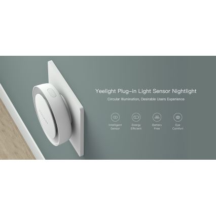 Yeelight - LED Noční světlo se senzorem PLUGIN LED/0,5W/230V