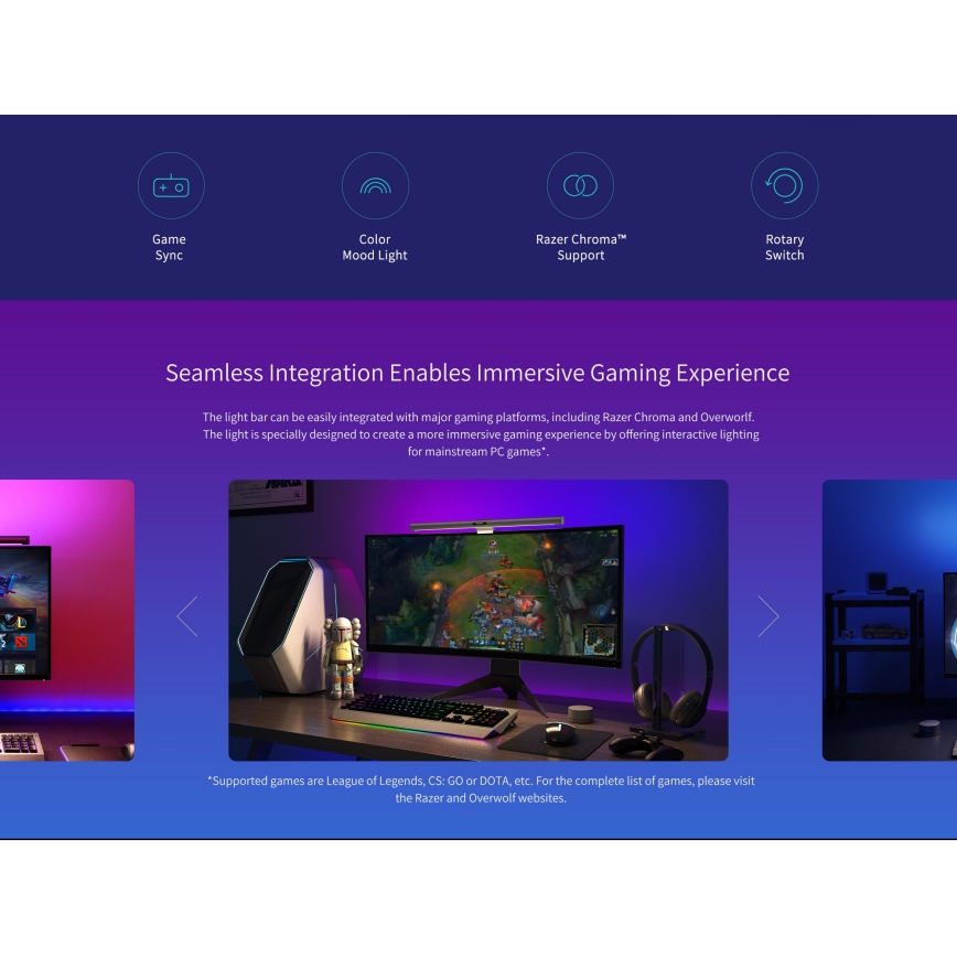 Yeelight - LED RGB Stmívatelné osvětlení monitoru LED/10W/230V IP50 CRI 95 + dálkové ovládání