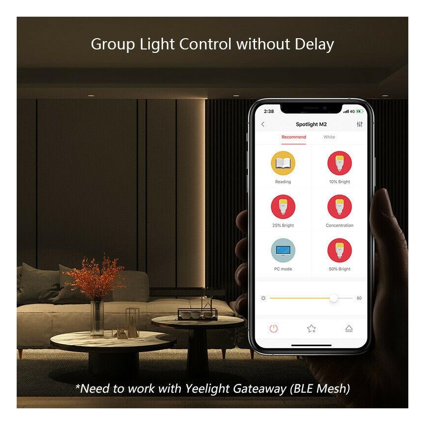 Yeelight - LED Stmívatelné podhledové svítidlo MESH DOWNLIGHT M2 PRO LED/8W/230V Bluetooth + dálkové ovládání