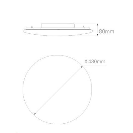 Yeelight - LED Stmívatelné svítidlo GALAXY LED/32W/230V Wi-Fi Ra95 + dálkové ovládání