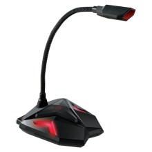Yenkee - LED Herní USB mikrofon 5V černá/červená
