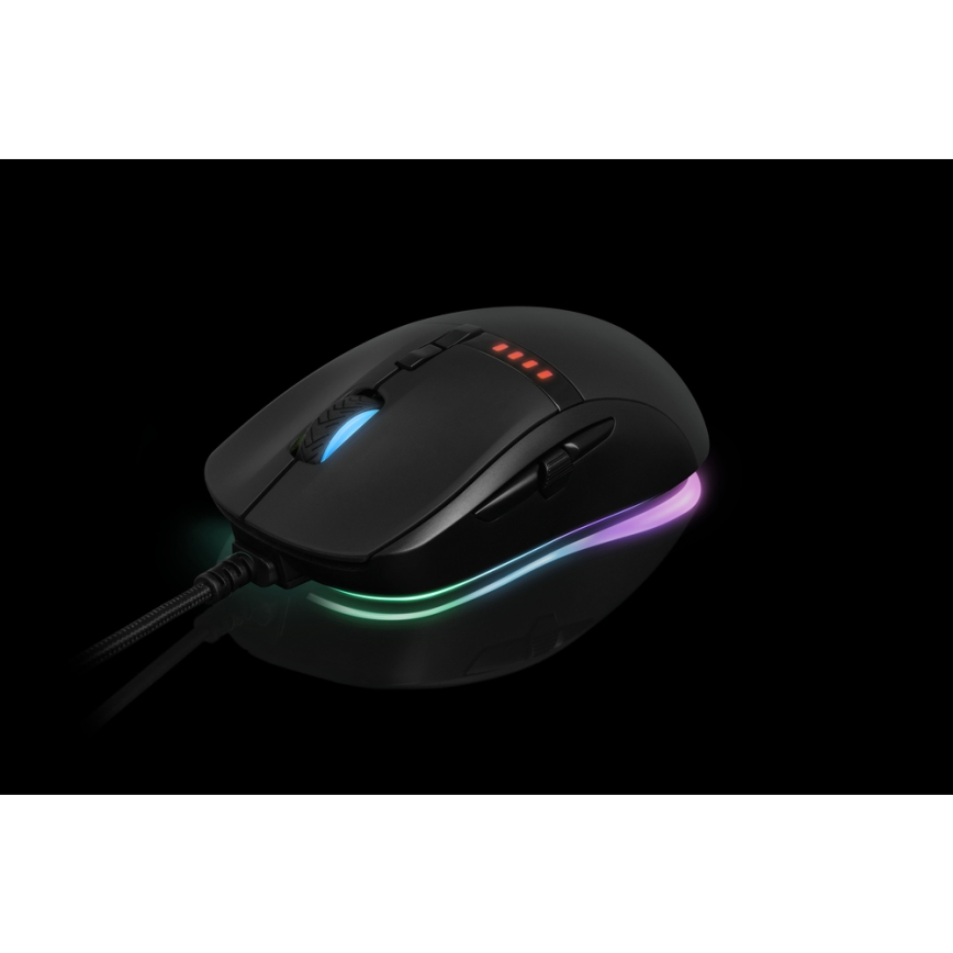Yenkee - LED RGB Herní myš 5000 DPI 9 tlačítek černá