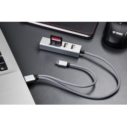 Yenkee - USB Rozbočovač 2.0 a OTG a čtečka karet